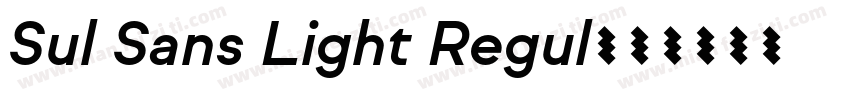 Sul Sans Light Regul字体转换